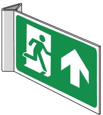 Nooduitgang omhoog rechtshaaks