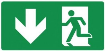 Nooduitgang omlaag links