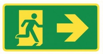 Nooduitgang rechts foto