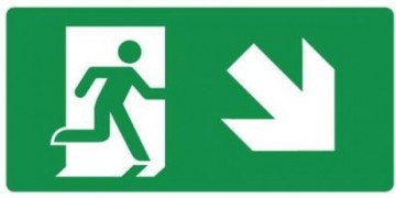 Nooduitgang rechts omlaag