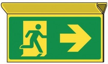 Nooduitgang rechts plafond foto